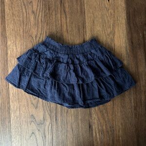 Subdued Navy Blue Ruffled Skort